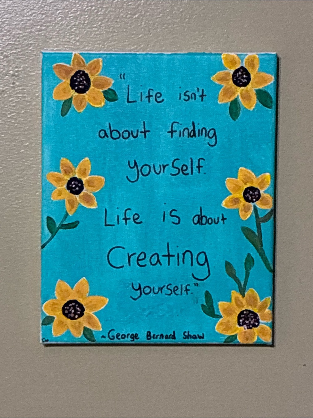 Sunflower Inspirational Canvas Wall Art
